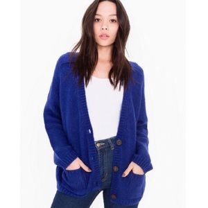 American Apparel blue mohair cardigan